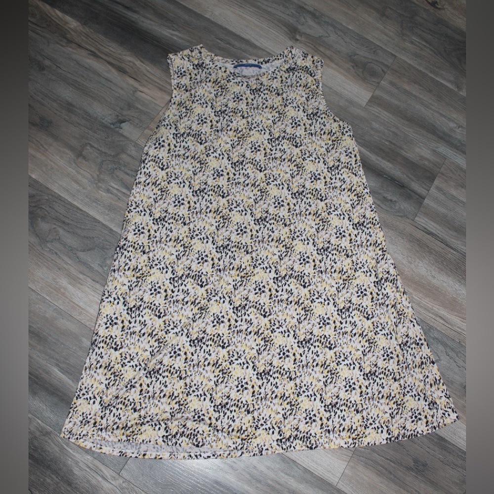 Black and yellow Midi Dress